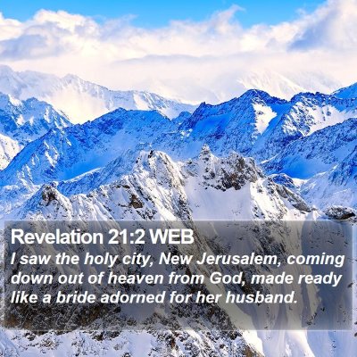 Revelation 21:2 WEB Bible Verse Image