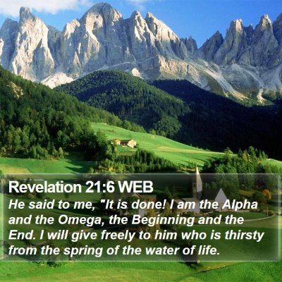 Revelation 21:6 WEB Bible Verse Image