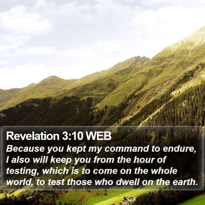 Revelation 3:10 WEB Bible Verse Image