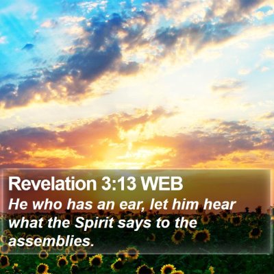 Revelation 3:13 WEB Bible Verse Image