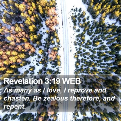 Revelation 3:19 WEB Bible Verse Image