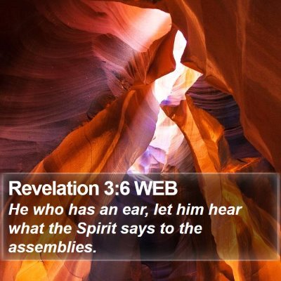 Revelation 3:6 WEB Bible Verse Image