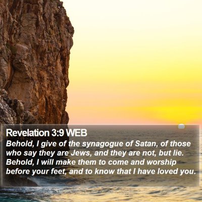 Revelation 3:9 WEB Bible Verse Image