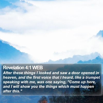 Revelation 4:1 WEB Bible Verse Image