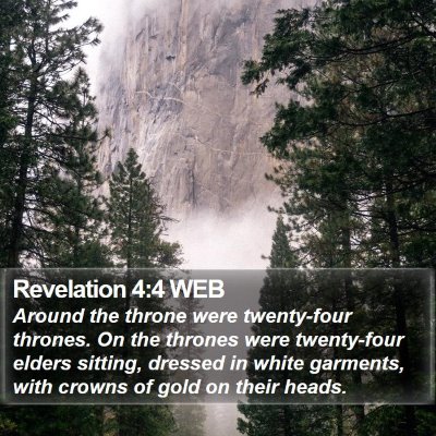 Revelation 4:4 WEB Bible Verse Image