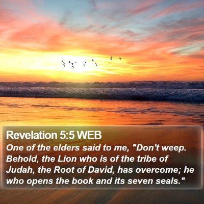 Revelation 5:5 WEB Bible Verse Image