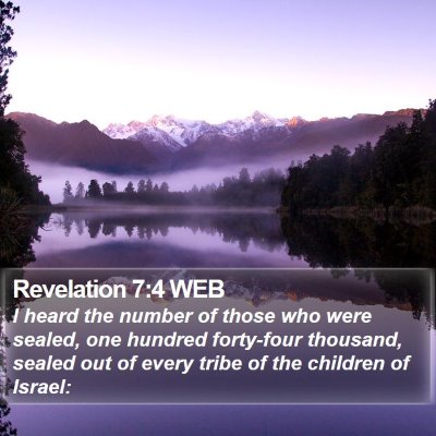 Revelation 7:4 WEB Bible Verse Image