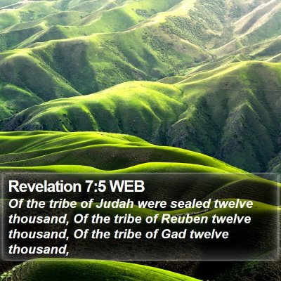 Revelation 7:5 WEB Bible Verse Image