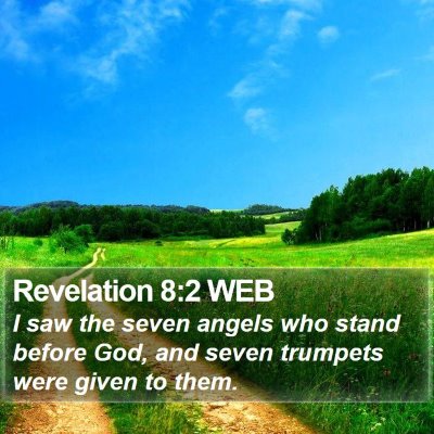 Revelation 8:2 WEB Bible Verse Image
