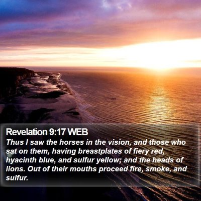 Revelation 9:17 WEB Bible Verse Image