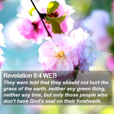 Revelation 9:4 WEB Bible Verse Image
