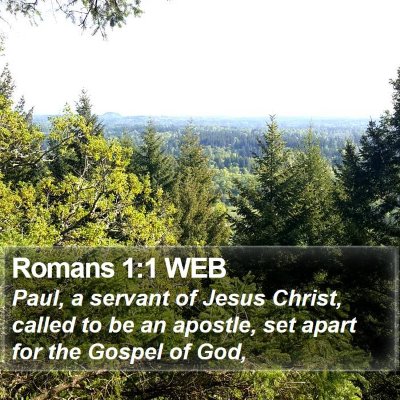 Romans 1:1 WEB Bible Verse Image