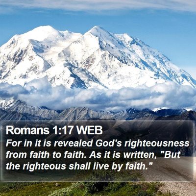 Romans 1:17 WEB Bible Verse Image