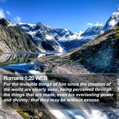 Romans 1:20 WEB Bible Verse Image