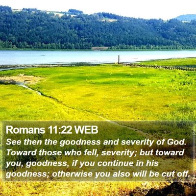 Romans 11:22 WEB Bible Verse Image