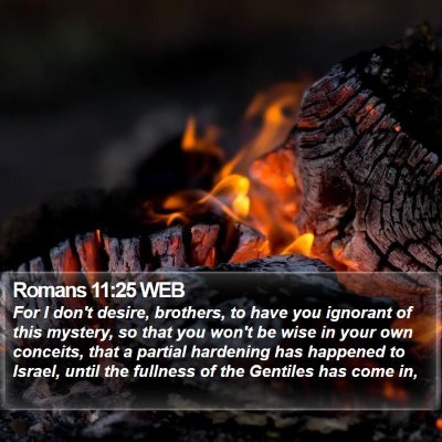 Romans 11:25 WEB Bible Verse Image