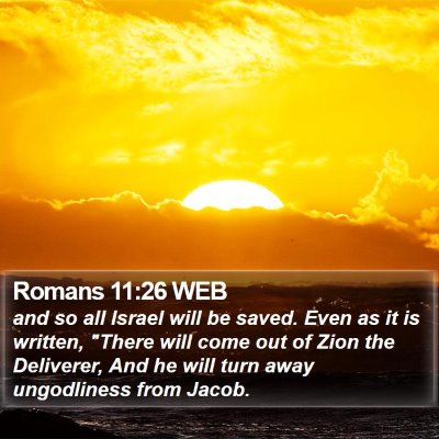 Romans 11:26 WEB Bible Verse Image
