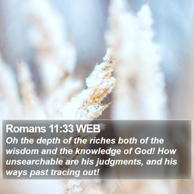 Romans 11:33 WEB Bible Verse Image