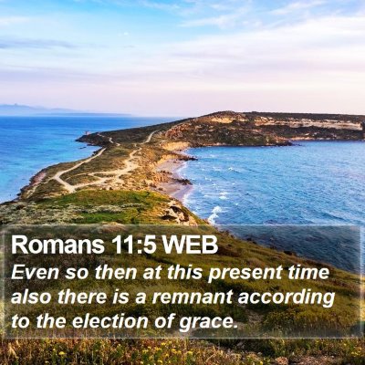 Romans 11:5 WEB Bible Verse Image