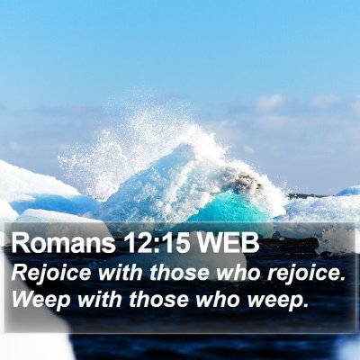 Romans 12:15 WEB Bible Verse Image
