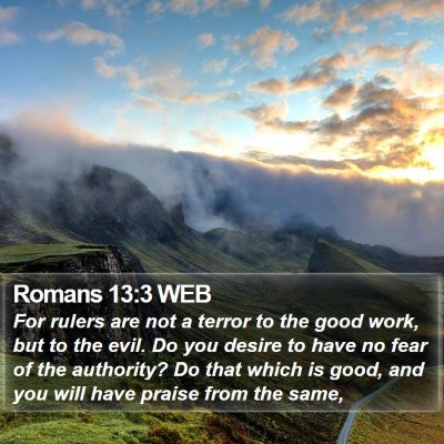 Romans 13:3 WEB Bible Verse Image