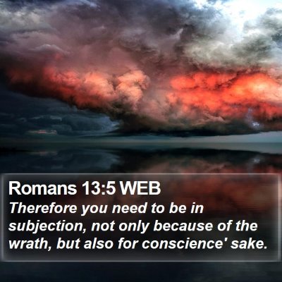 Romans 13:5 WEB Bible Verse Image