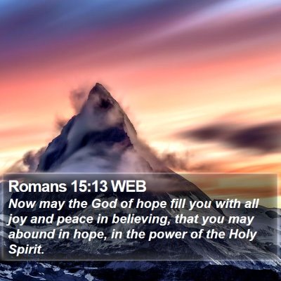 Romans 15:13 WEB Bible Verse Image