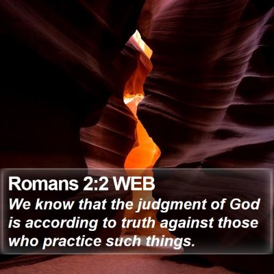 Romans 2:2 WEB Bible Verse Image