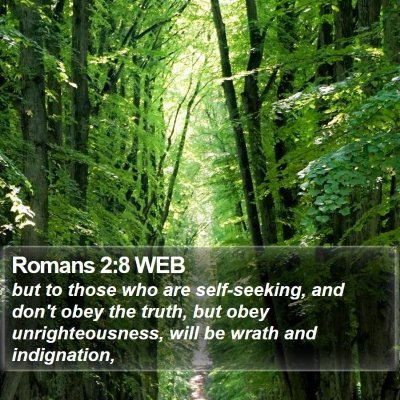 Romans 2:8 WEB Bible Verse Image