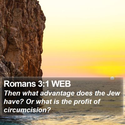 Romans 3:1 WEB Bible Verse Image