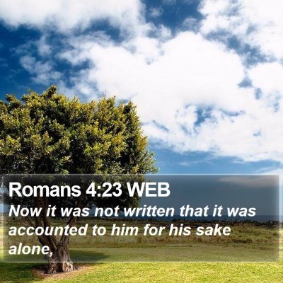 Romans 4:23 WEB Bible Verse Image