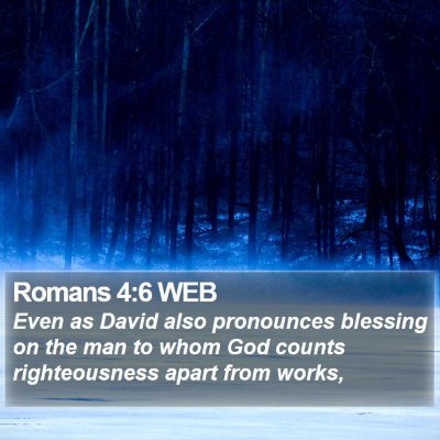 Romans 4:6 WEB Bible Verse Image