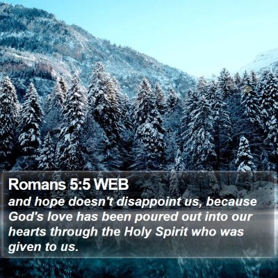 Romans 5:5 WEB Bible Verse Image
