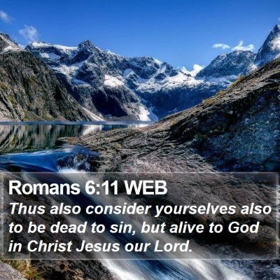 Romans 6:11 WEB Bible Verse Image