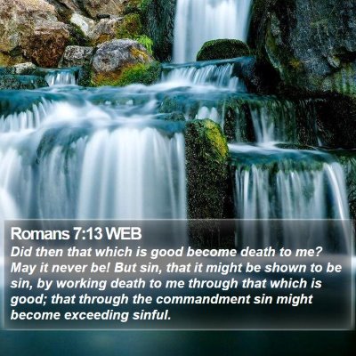 Romans 7:13 WEB Bible Verse Image