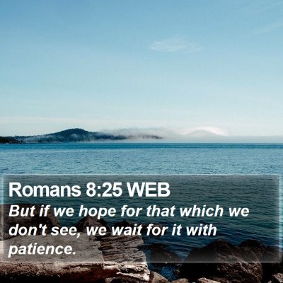 Romans 8:25 WEB Bible Verse Image