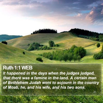Ruth 1:1 WEB Bible Verse Image