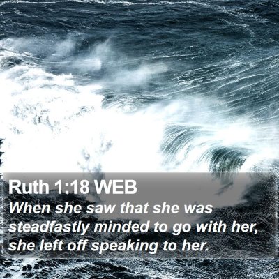 Ruth 1:18 WEB Bible Verse Image