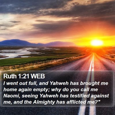 Ruth 1:21 WEB Bible Verse Image