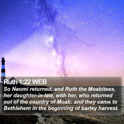 Ruth 1:22 WEB Bible Verse Image