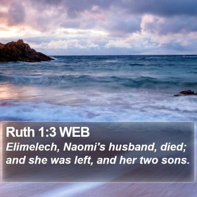 Ruth 1:3 WEB Bible Verse Image