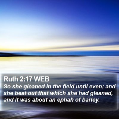 Ruth 2:17 WEB Bible Verse Image