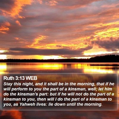 Ruth 3:13 WEB Bible Verse Image