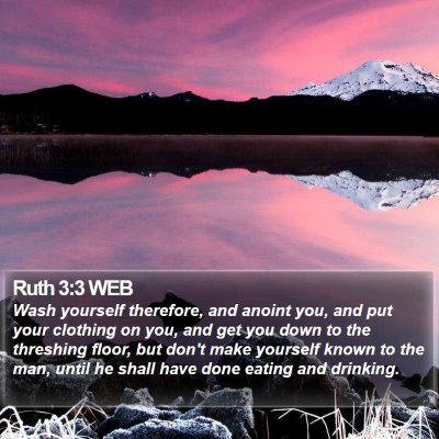 Ruth 3:3 WEB Bible Verse Image