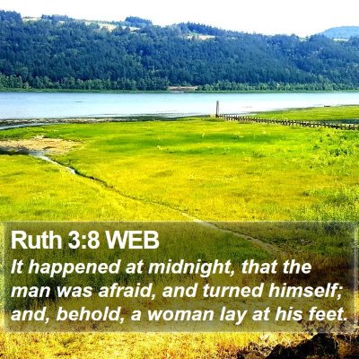Ruth 3:8 WEB Bible Verse Image