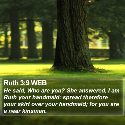 Ruth 3:9 WEB Bible Verse Image
