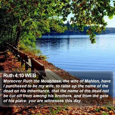 Ruth 4:10 WEB Bible Verse Image