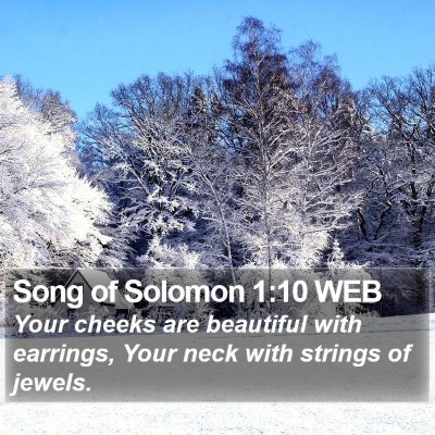 Song of Solomon 1:10 WEB Bible Verse Image