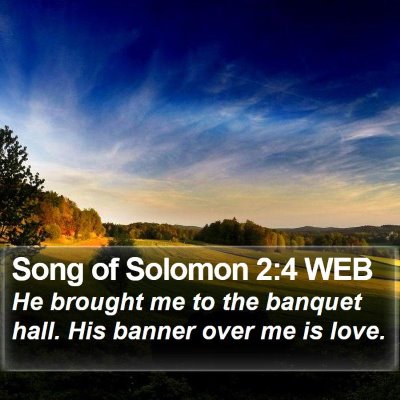 Song of Solomon 2:4 WEB Bible Verse Image
