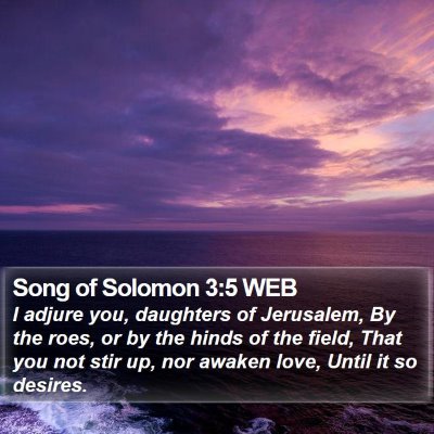 Song of Solomon 3:5 WEB Bible Verse Image